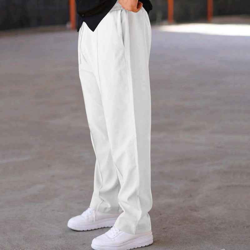 Men's Trousers Sports Casual Loose Straight Pants With Drawstring Design Clothing - Shopteufel