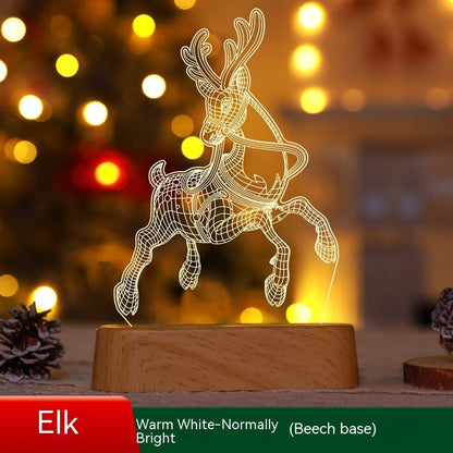 Weihnachtsdekoration 3D-Lampe Acryl LED-Nachtlichter - Shopteufel