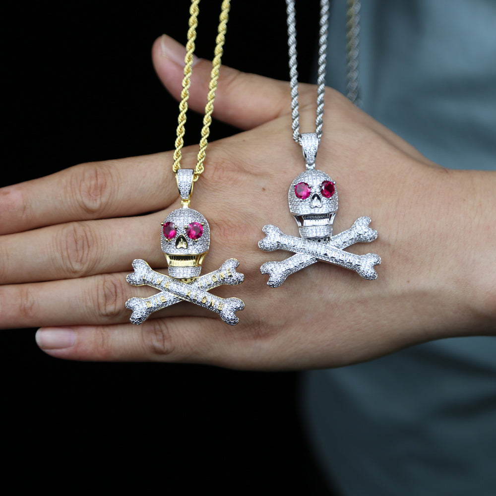 Totenkopf-Anhänger Hip-Hop Herrenkette - Shopteufel