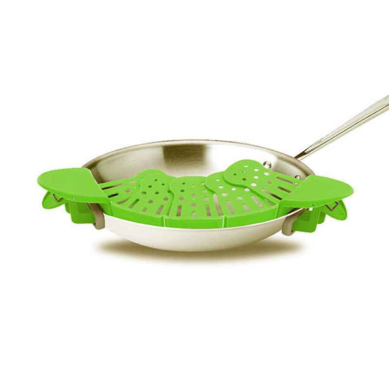 Universal Silicone Clip-on Pan Pot Strainer Anti-spill Pasta Pot Strainer Food Grade Rice Fruit Colander Strainer Kitchen Gadgets - Shopteufel