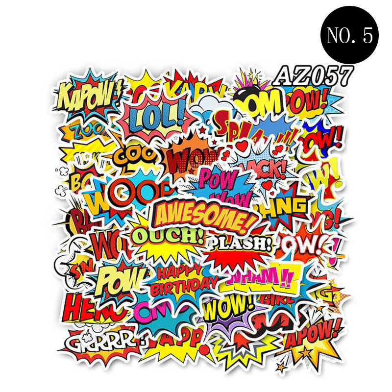 Bunte Anime-Cartoon-Aufkleber