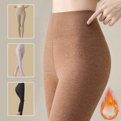 Winterwarme Leggings aus Kaschmir und Samt modische High-Waist-Hose in Slim-Fit-Passform für Damen