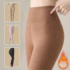 Winterwarme Leggings aus Kaschmir und Samt modische High-Waist-Hose in Slim-Fit-Passform für Damen