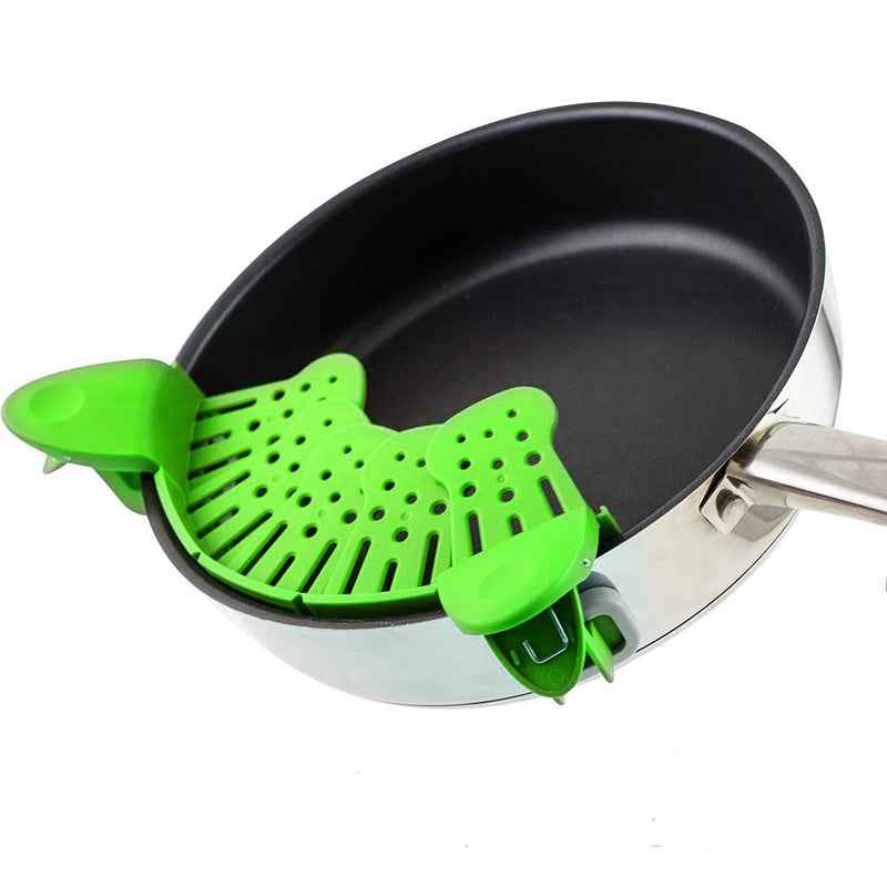 Universal Silicone Clip-on Pan Pot Strainer Anti-spill Pasta Pot Strainer Food Grade Rice Fruit Colander Strainer Kitchen Gadgets - Shopteufel