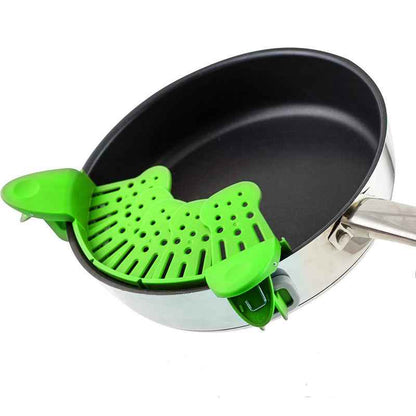 Universal Silicone Clip-on Pan Pot Strainer Anti-spill Pasta Pot Strainer Food Grade Rice Fruit Colander Strainer Kitchen Gadgets - Shopteufel