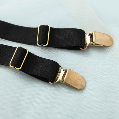 Mesh See-through Underwear Metal Chain Set - Shopteufel