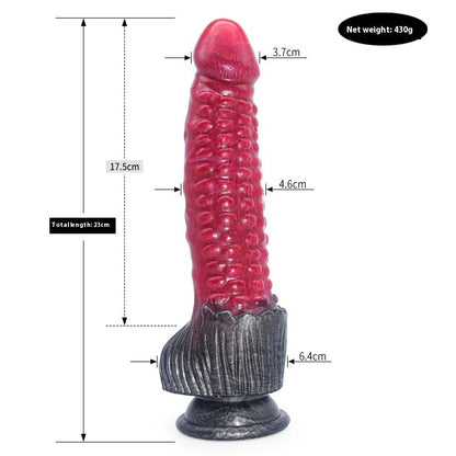 Farbiger Dildo, tierähnlicher Penis, Masturbator, unregelmäßiger Analplug - Shopteufel