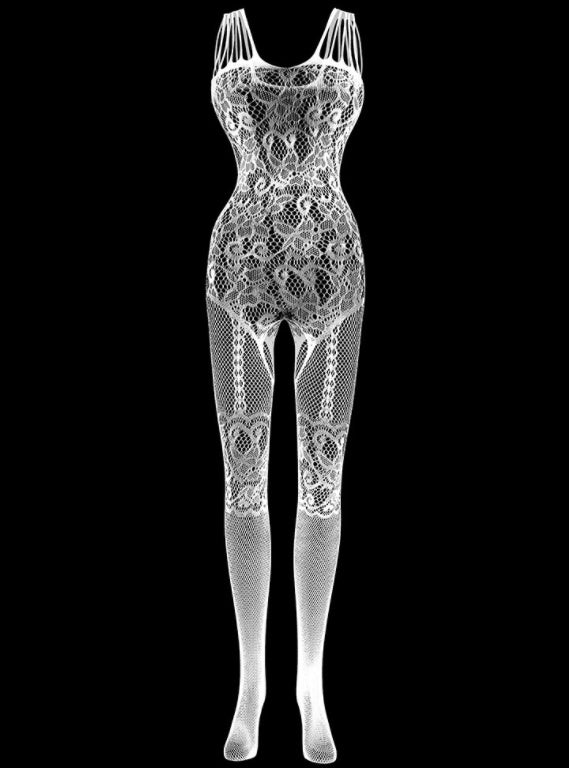 Sexy Dessous, Jacquardstrümpfe, sexy Strümpfe, Strampler - Shopteufel