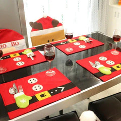 Tischset mit Weihnachtsdekoration