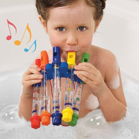 5-teiliges Set mit Wasserflöten für Kinder zum Baden und Duschen – Musikalisches Spielzeug für Jungen und Mädchen