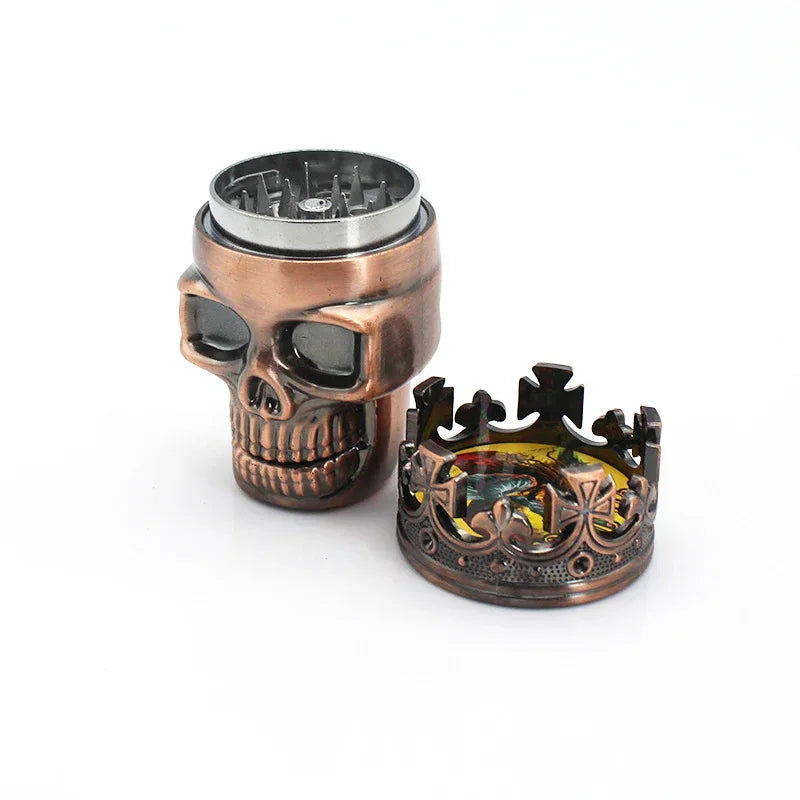 Ghost Head Smoke Eliminator 3-lagiger Zahnrad-Totenkopf-Metall-Grinder - Shopteufel