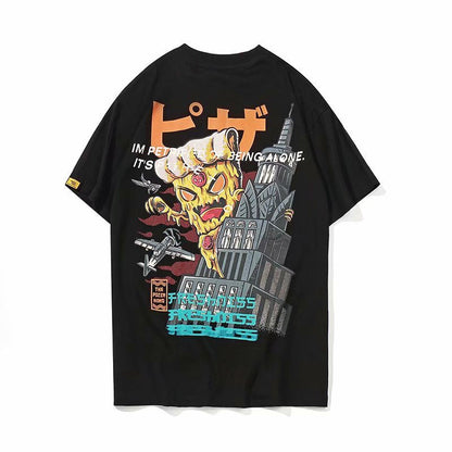 Neues Kurzarm-T-Shirt mit europäischem und amerikanischem Street-Hip-Hop-Print – ein trendiges Shirt für Männer und Frauen - Shopteufel