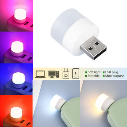 USB-Steckdose Lampe Computer Power Power USB kleine Buchlampe LED Augenschutz Leselicht kleine runde Lampe Nacht - Shopteufel