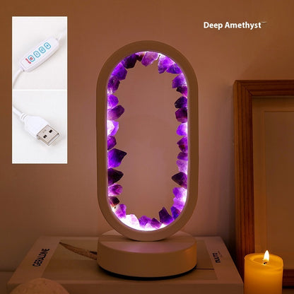 LED-Nachttischlampe mit Kristalloptik fürs Schlafzimmer