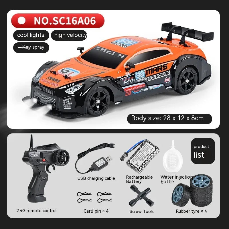 Remote Control Car Four-wheel Drive Drift Racing Car With Light Spray Boy Toy Remote Control Toy Car - Shopteufel