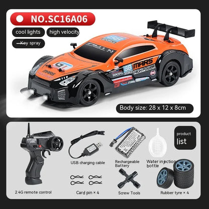 Remote Control Car Four-wheel Drive Drift Racing Car With Light Spray Boy Toy Remote Control Toy Car - Shopteufel