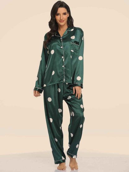 Women's Print Pajama Set Long Sleeve Tops And Pants Loungewear Sleepwear - Shopteufel