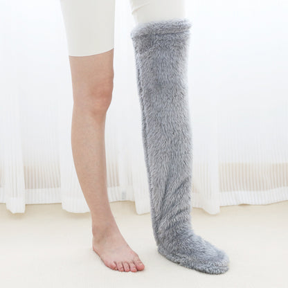 Overknee-Socken, flauschig, lang, warm für kalte Winterbeine und Kniegelenke, kältebeständig, ideal zum Schlafen auf dem Boden.