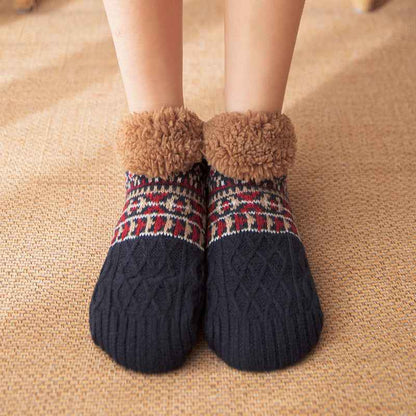 Warme, rutschfeste Fußsocken für drinnen und draußen – ideal für Herbst und Winter – für Damen und Herren - Shopteufel