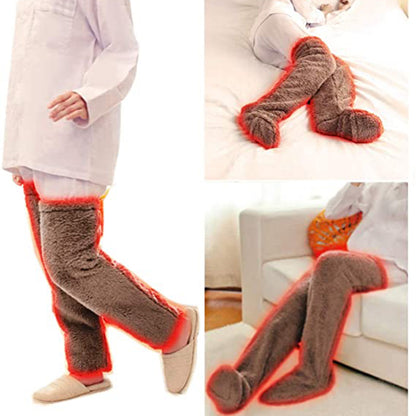 Overknee-Socken, flauschig, lang, warm für kalte Winterbeine und Kniegelenke, kältebeständig, ideal zum Schlafen auf dem Boden.