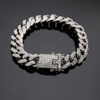 Kubanisches Armband mit Diamanten, Hip-Hop-Schmuck - Shopteufel