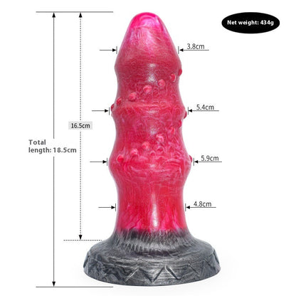 Farbiger Dildo, tierähnlicher Penis, Masturbator, unregelmäßiger Analplug - Shopteufel