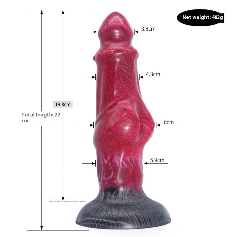 Farbiger Dildo, tierähnlicher Penis, Masturbator, unregelmäßiger Analplug - Shopteufel