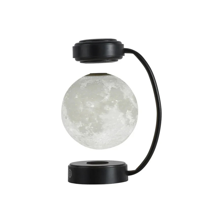 Kabellose 3D-LED-Mond-Nachtlampe mit magnetischer, schwebender und rotierender Kugel – ideal für Schule, Büro, Buchhandlung und Zuhause. - Shopteufel