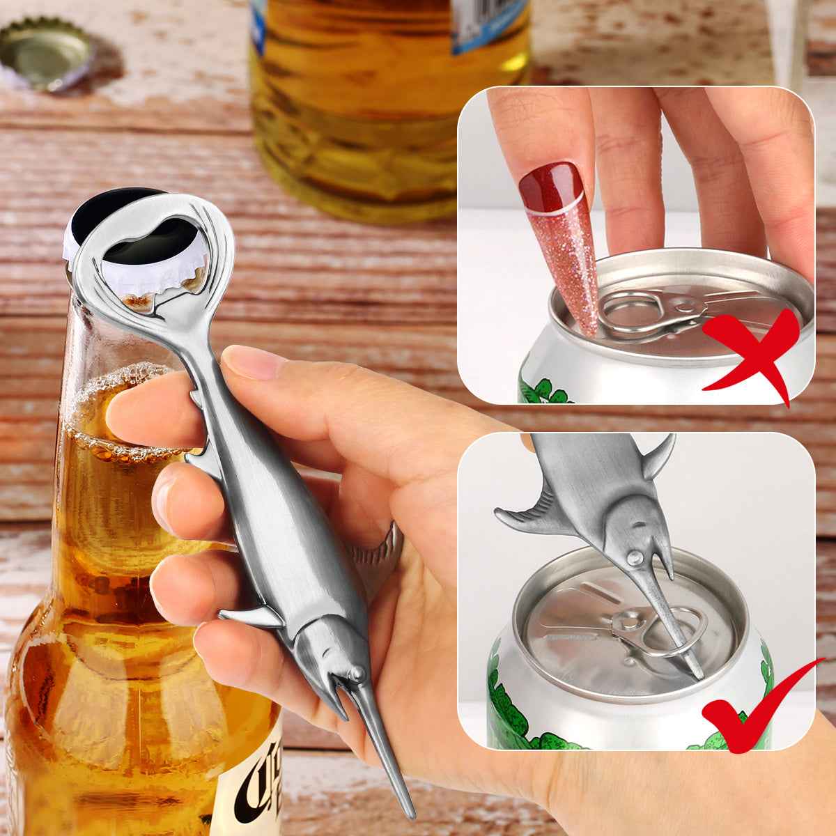 Creative Swordfish Handle Metal Beer Bottle Openers Kitchen Bar Accessories Tools Beer Gifts Beer Openors Kitchen Gadgets - Shopteufel