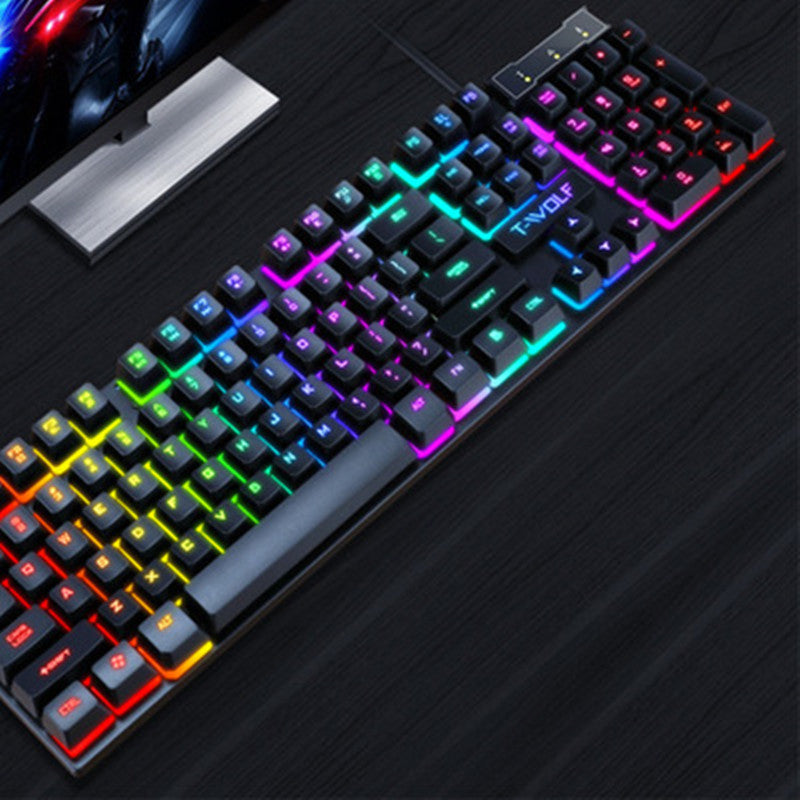 Gaming USB Leuchtende Kabelgebundene Tastatur - Shopteufel