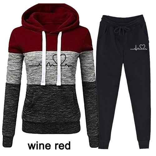 Casual Trackskuit Women Two Piece Set Suit Female Hoodies - Shopteufel