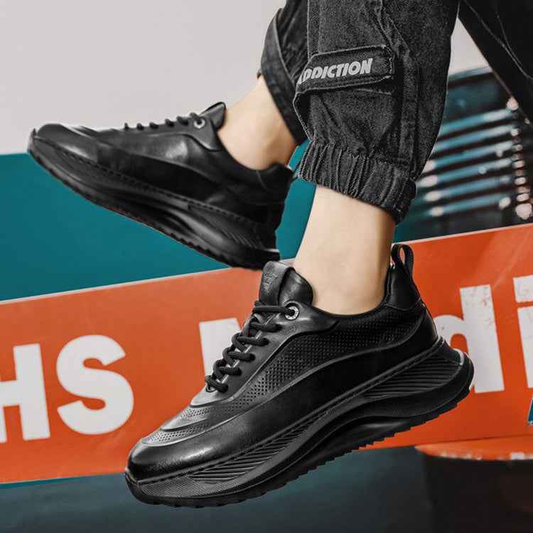 Men's Thick-soled Sports Shoes Casual Breathable Sneakers Lace-up Dad Shoes Boy - Shopteufel