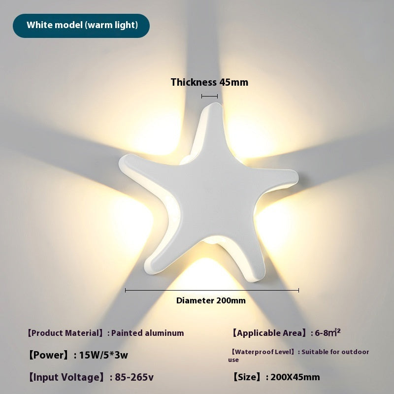 Wasserdichte Wandleuchte in Seesternform - Shopteufel