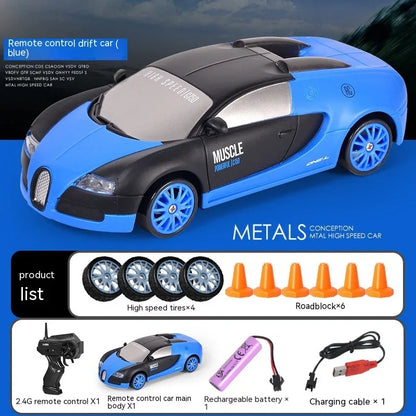Remote Control Car Four-wheel Drive Drift Racing Car With Light Spray Boy Toy Remote Control Toy Car - Shopteufel