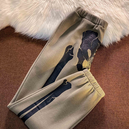 Amerikanische Retro-Hip-Hop-Sporthose „Fried Street Bone“ - Shopteufel