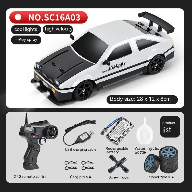 Remote Control Car Four-wheel Drive Drift Racing Car With Light Spray Boy Toy Remote Control Toy Car - Shopteufel