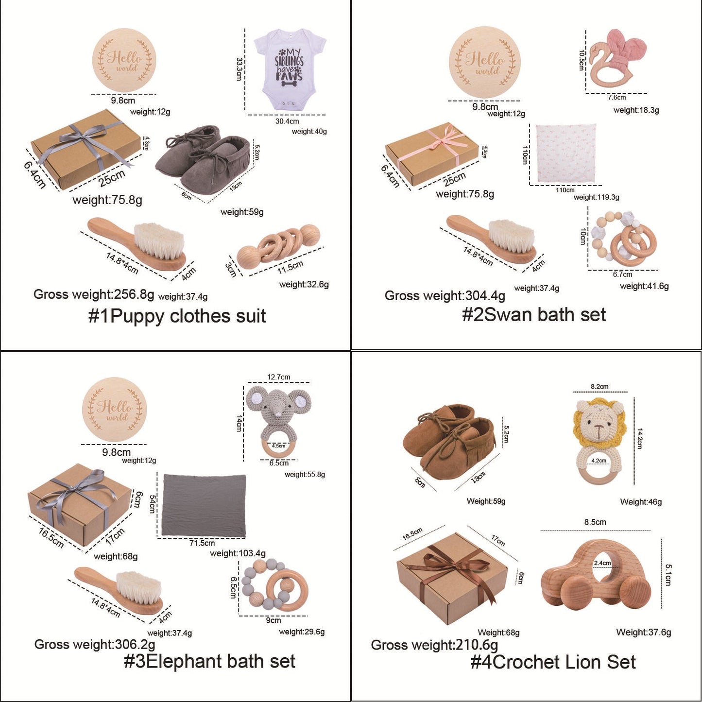 Baby-Geschenkbox-Set mit Badetüchern und Spielzeug - Shopteufel