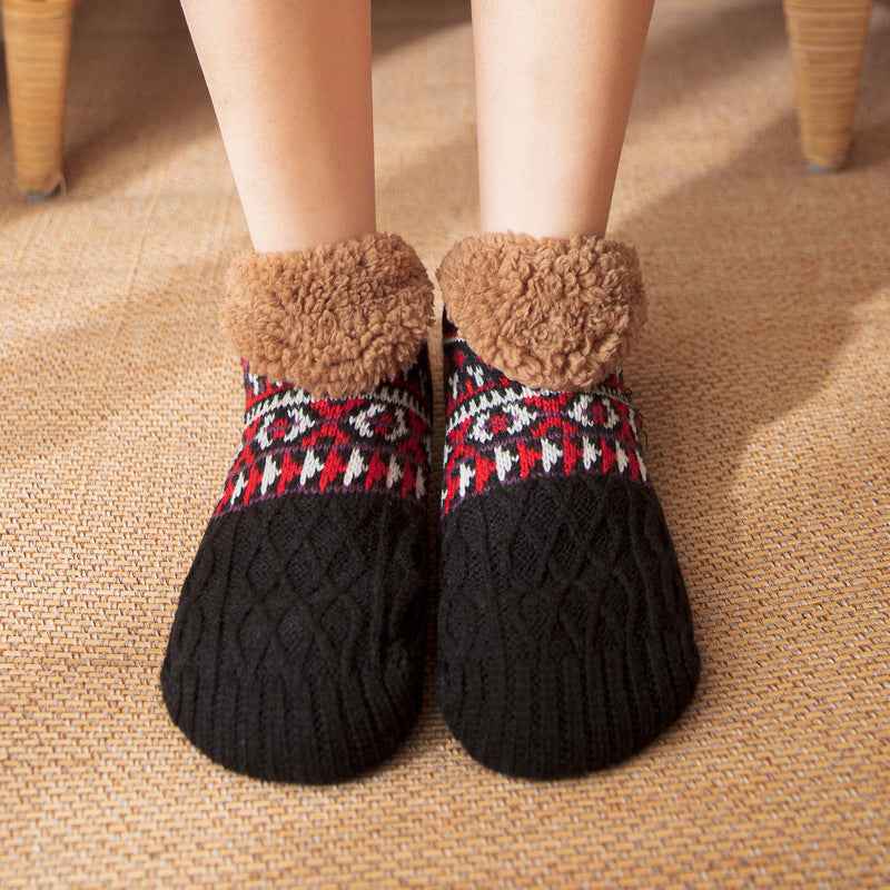 Warme, rutschfeste Fußsocken für drinnen und draußen – ideal für Herbst und Winter – für Damen und Herren - Shopteufel
