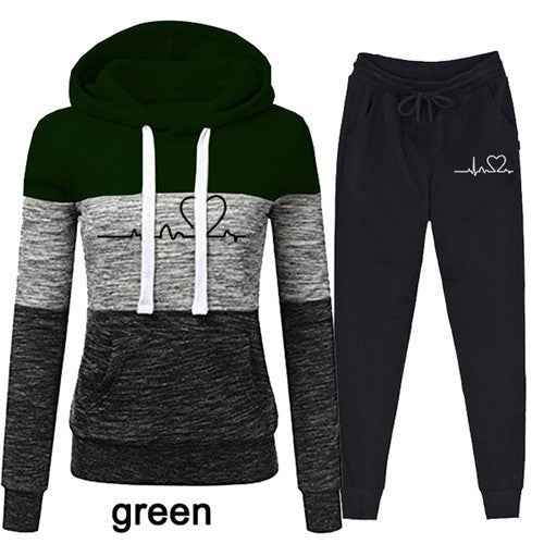 Casual Trackskuit Women Two Piece Set Suit Female Hoodies - Shopteufel