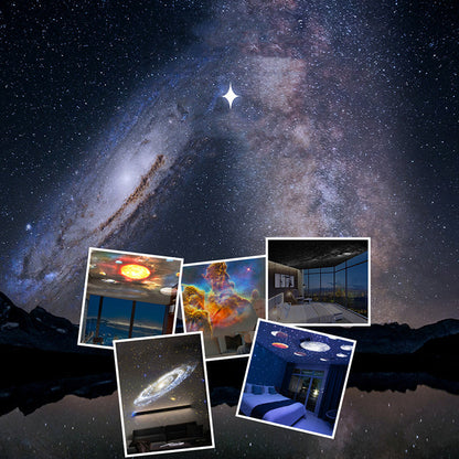 Nachtlicht-Galaxie-Projektor, Sternenhimmel-Projektor, 360° drehbare Planetariumslampe - Shopteufel