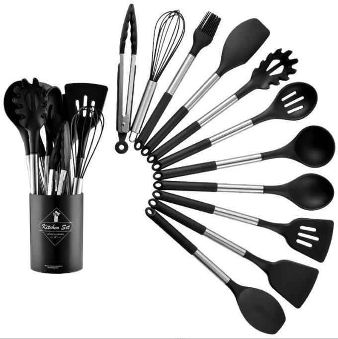 Heat Resistant Non-stick Pot Spoon Spatula Cooking Kitchen Tool Set - Shopteufel
