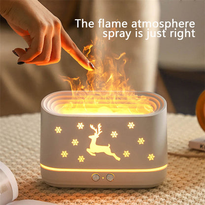 Elk Flame Luftbefeuchter-Diffusor, geräuschlose Haushalts-Atmosphärenlampe, Weihnachtsdekoration - Shopteufel