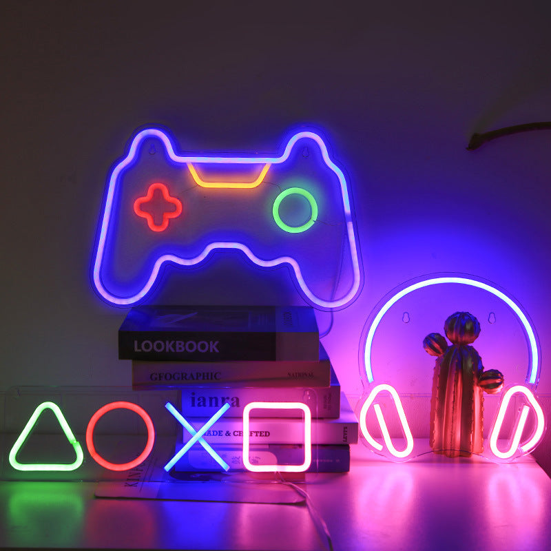 LED-Neonlampe PS4-Controller-Symbol
