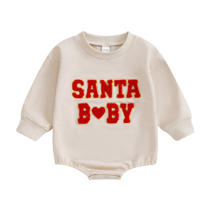 Weihnachtskleidung für Mädchen und Jungen, lässiger Sweatshirt-Strampler - Shopteufel