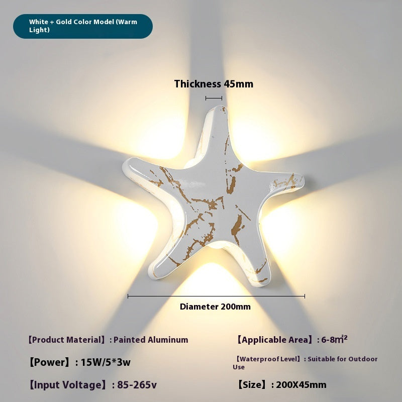 Wasserdichte Wandleuchte in Seesternform - Shopteufel