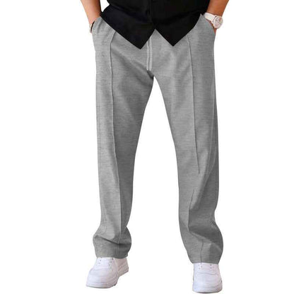 Men's Trousers Sports Casual Loose Straight Pants With Drawstring Design Clothing - Shopteufel