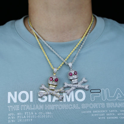 Totenkopf-Anhänger Hip-Hop Herrenkette - Shopteufel