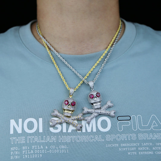 Totenkopf-Anhänger Hip-Hop Herrenkette - Shopteufel