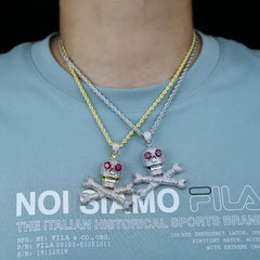 Totenkopf-Anhänger Hip-Hop Herrenkette