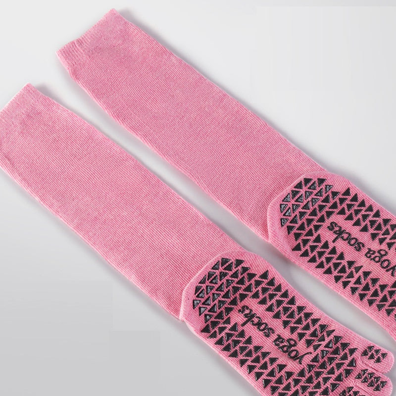 Lange Yoga-Socken, hohe Pilates-Socken, Fünf-Finger-Socken